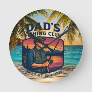 Relógio Redondo Clube de Pesca do Papai Retrosol Personalizado