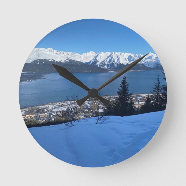 Relógio Redondo Coastre Overlook Winter Wall Clock (Frente)