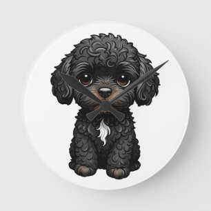 Relógio Redondo Cockapoo Preto