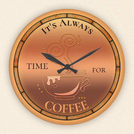 Relógio Redondo Coffee Lover Wall Clock