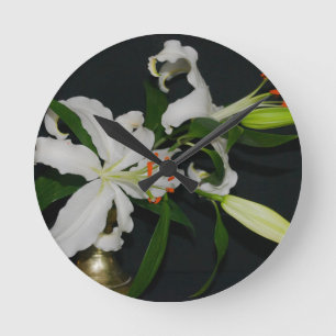 Relógio Redondo Coleção Irlandesa de Design e Flor