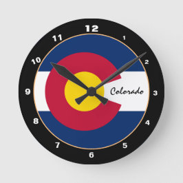 Relógio Redondo Colorado Flag & Colorado fashion /design USA