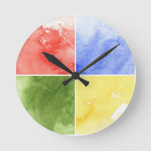 Relógio Redondo colorful watercolor background for your design