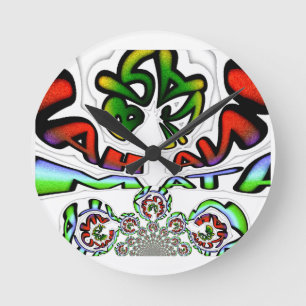 Relógio Redondo Colorida Hakuna Matata Grafite Art