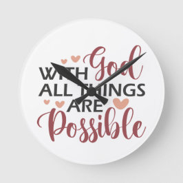 Relógio Redondo Com Deus