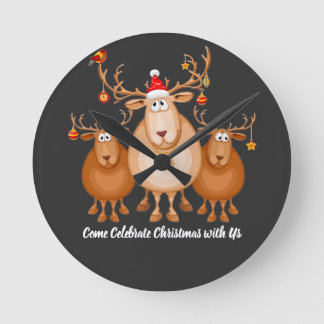 Relógio Redondo Come Celebrate Christmas with Us by premora