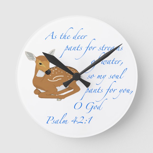 Relógio Redondo Como os cervos cronometram (Frente)