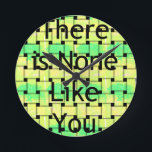 Relógio Redondo Como You.png<br><div class="desc">Como você ou apenas não há nenhuns como você. Este design amarelo tecido africano tradicional legal surpreendente bonito da grama do eco é apenas o design perfeito para qualquer um que ama a natureza e os aspectos verdadeiros da arte que complementa qualquer coisa fazer com decoração, cozinha, escritório e apenas...</div>