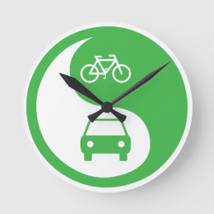 Relógio Redondo Compartilhe a estrada Yin Yang