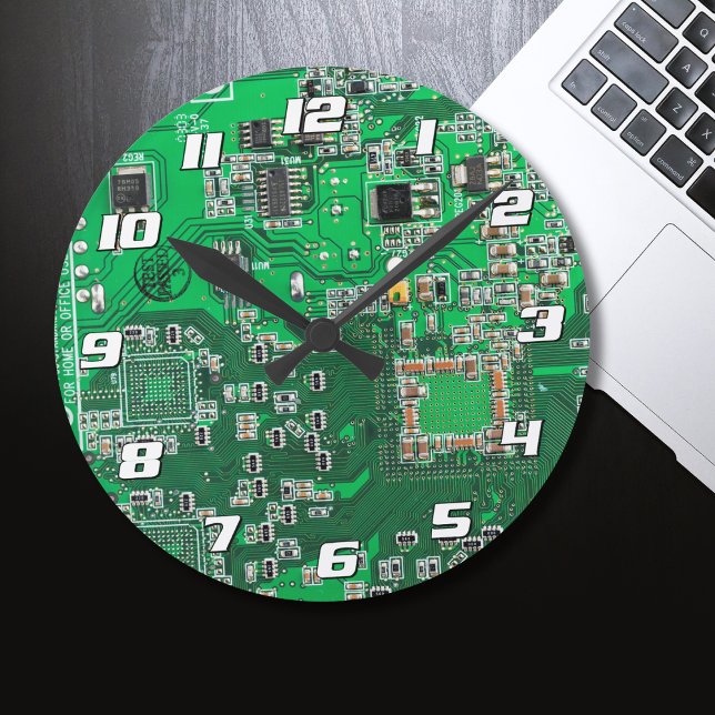 Relógio Redondo Conselho do Circuito do Conjunto PCB Verde do Circ (Criador carregado)