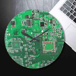 Relógio Redondo Conselho do Circuito do Conjunto PCB Verde do Circ