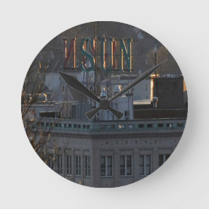 RELÓGIO REDONDO CONSTRUÇÃO DE BAIXO SOL