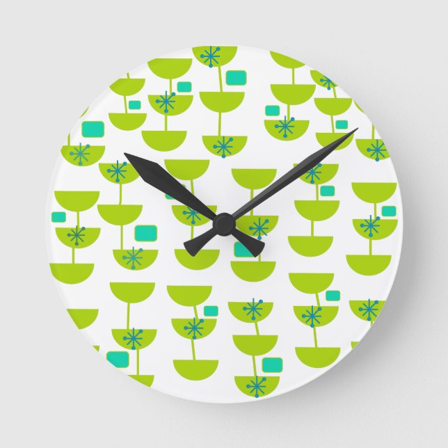 Relógio Redondo Copas Modernas do Século médio  (Frente)