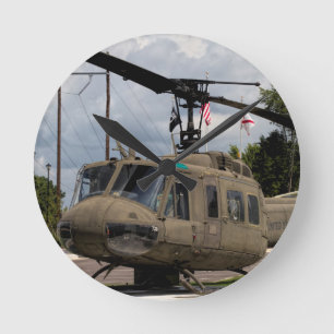 Relógio Redondo Copper Militar Vintage Era Vietnam Uh-1 Huey