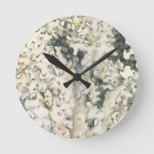 Relógio Redondo Coral de Aquarela Antiquada