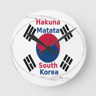 Relógio Redondo Coreia do Sul Hakuna Matata