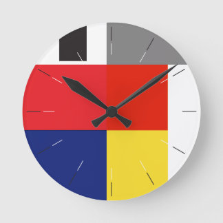 Relógio Redondo CORES REDONDAS | vermelho, amarelo, azul, preto, a