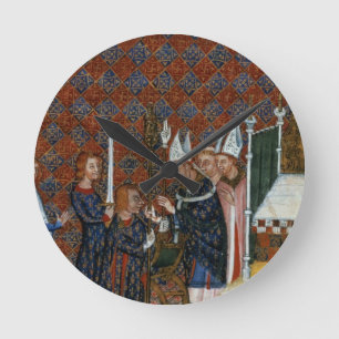 Relógio Redondo Coroação f.58 da Senhora Tiberius B Viii do rei