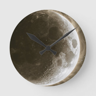 Relógio Redondo Corpo Celeste l -- Arte de Parede da Lua