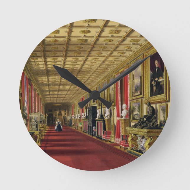 Relógio Redondo Corredor Sul, Castelo de Windsor, 1838 (cromolitho (Frente)
