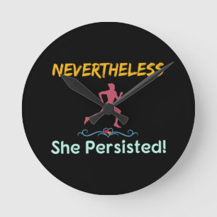 Relógio Redondo Corredora Feminista Apesar Disso Ela Persistiu