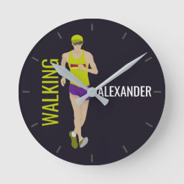 Relógio Redondo Corrida Andando