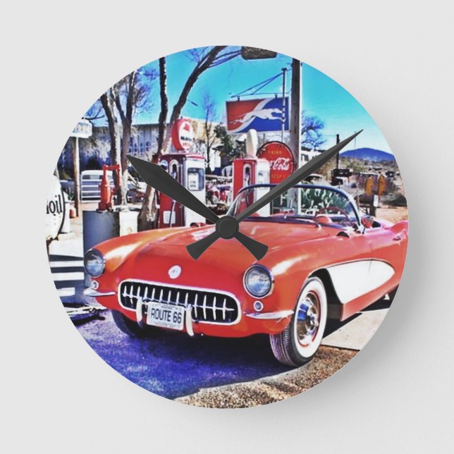 Relógio Redondo Corvette 66 (Frente)