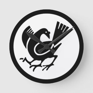 Relógio Redondo Corvo de três pernas