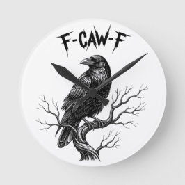 Relógio Redondo Corvo - F-Caw-F