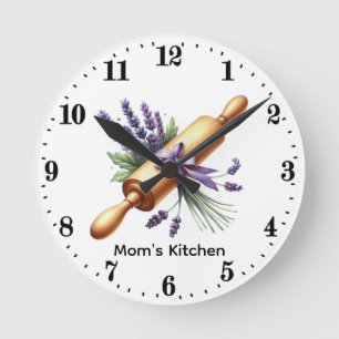 Relógio Redondo Cozinha da Mamãe Bonita amantes de panificação
