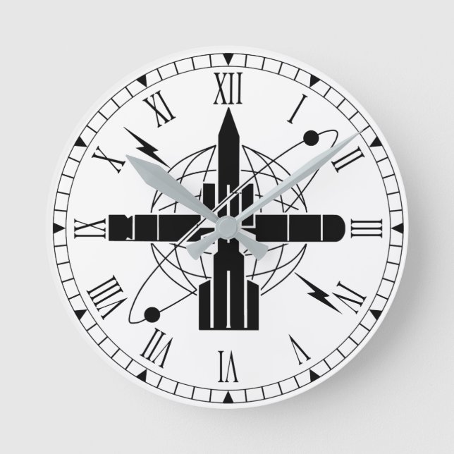 Relógio Redondo CRACHÁ de ramificação ET (Frente)