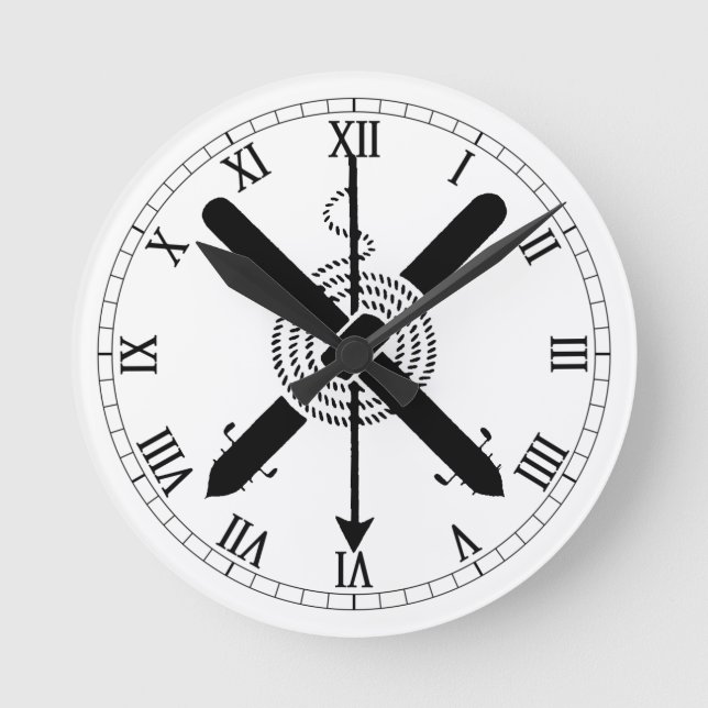 Relógio Redondo CRACHÁ de ramificação TAS (Frente)