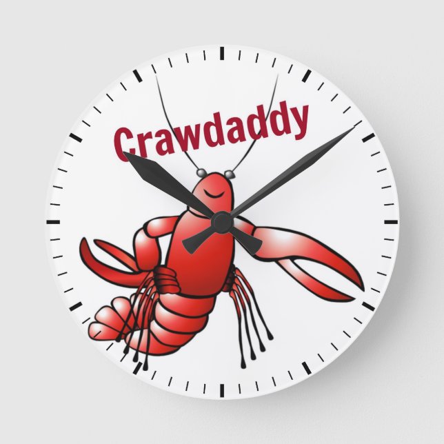 Relógio Redondo Crawaddy Red Crayfish (Frente)
