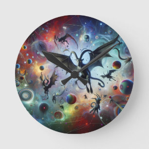 Relógio Redondo Crema Aden Claredon