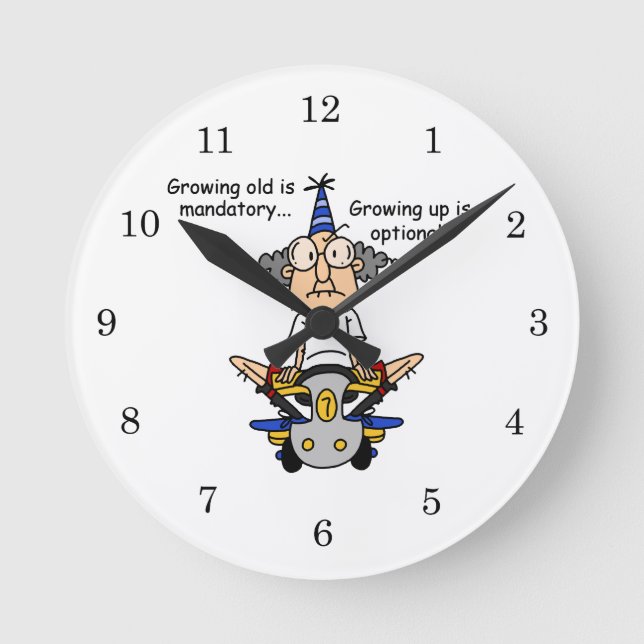 Relógio Redondo Crescer é um humor opcional (Frente)