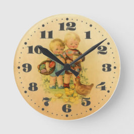 Relógio Redondo Crianças retro-retrovisores antigas