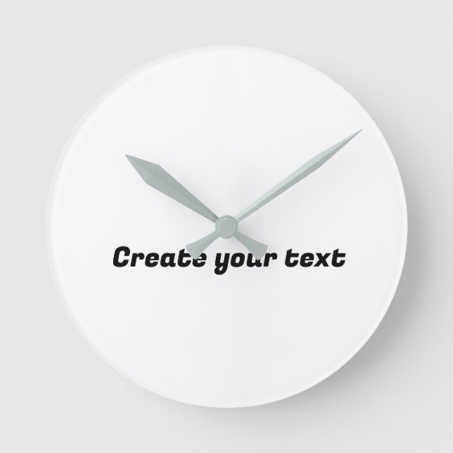 Relógio Redondo Crie o seu texto, peça tick tock Wall Art (Frente)