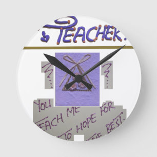 Relógio Redondo Crie Seu Próprio Professor Que Me Ensina A Esperar