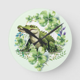 Relógio Redondo crocodilo