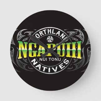 Relógio Redondo Cromo do Lifer de Ngapuhi