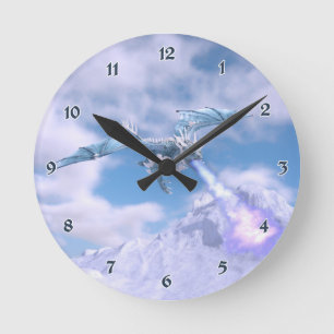 Relógio Redondo Crystal Ice Dragon