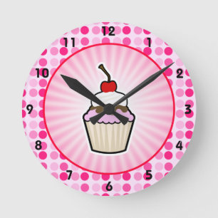 Relógio Redondo Cupcake bonito