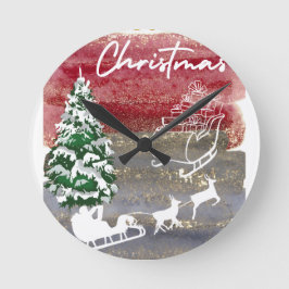 Relógio Redondo Cute Christmas Gift