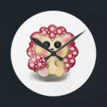 Relógio Redondo Cute Kawaii Red Mushroom Hedgehog Toadstool Art<br><div class="desc">Add a touch of forest magic to your day with this incredibly cute Mushroom Hedgehog design! This adorable woodland hybrid character features a glossy red toadstool cap with pink dots and big, sweet anime-style eyes. This kawaii illustration perfectly captures the trendy cottagecore and fairycore aesthetics. It makes a wonderful gift...</div>