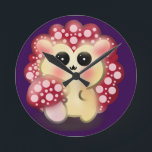 Relógio Redondo Cute Kawaii Red Mushroom Hedgehog Toadstool Art<br><div class="desc">Add a touch of forest magic to your day with this incredibly cute Mushroom Hedgehog design! This adorable woodland hybrid character features a glossy red toadstool cap with pink dots and big, sweet anime-style eyes. This kawaii illustration perfectly captures the trendy cottagecore and fairycore aesthetics. It makes a wonderful gift...</div>