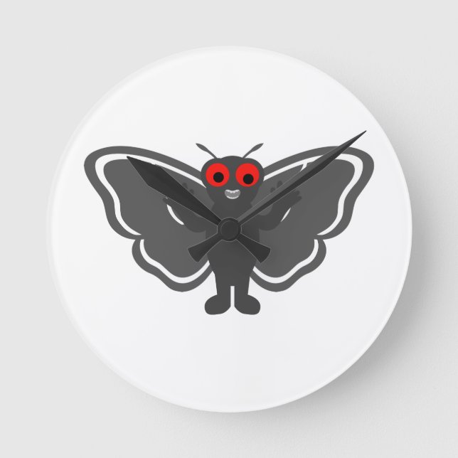 Relógio Redondo Cute Mothman (Frente)
