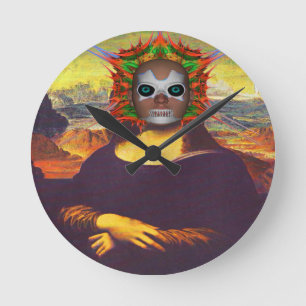Relógio Redondo Cyborg Mona Lisa