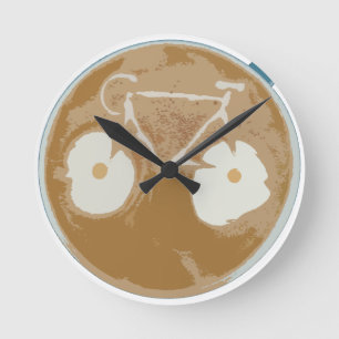 Relógio Redondo Cycling Latte Art
