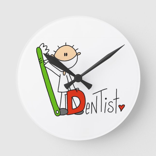 Relógio Redondo D é de Dentista (Frente)