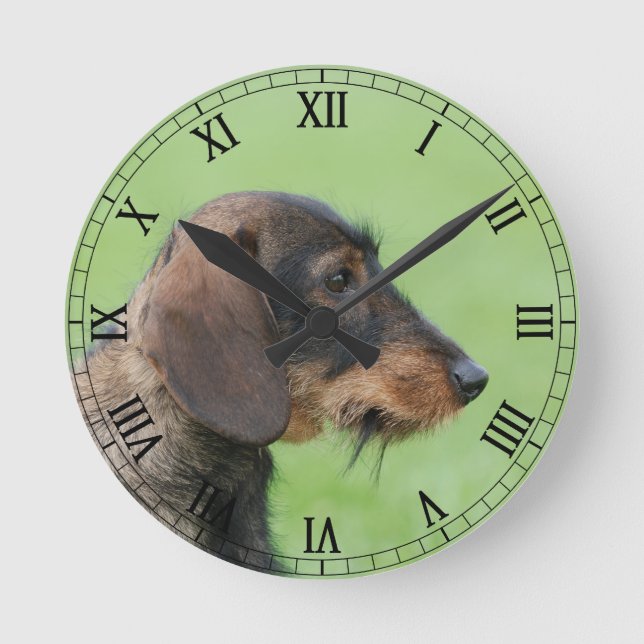 Relógio Redondo Dachshund (Frente)